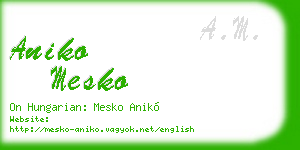aniko mesko business card